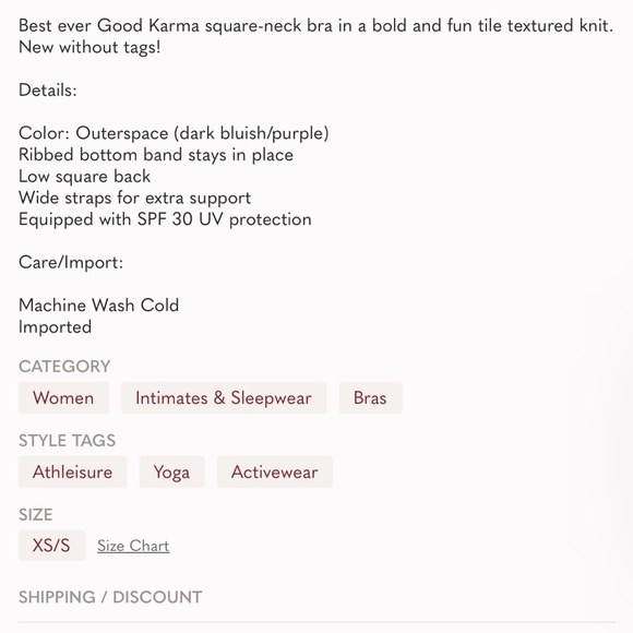 NWOT FP Movement Good Karma Tile Textured Square Neck - Picture 14 of 15